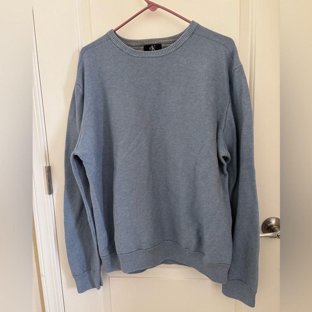 Calvin Klein blue knit sweater